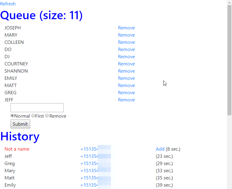 Admin Interface